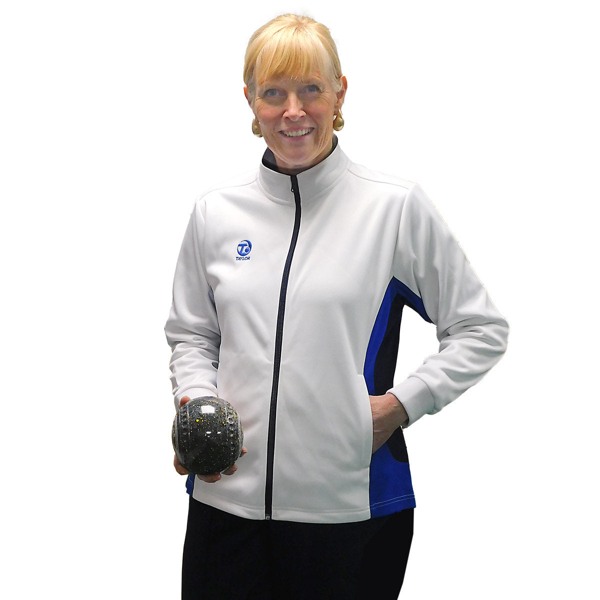 Ladies Taylor Softshell Jacket White Royal/Navy