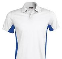Kariban White/Blue Polo Shirt 2XL Only
