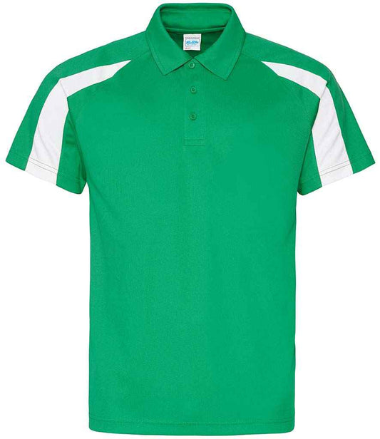 Gents green/white Polo Shirt MEDIUM ONLY